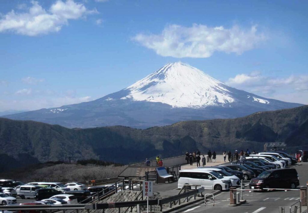 大涌谷から富士山